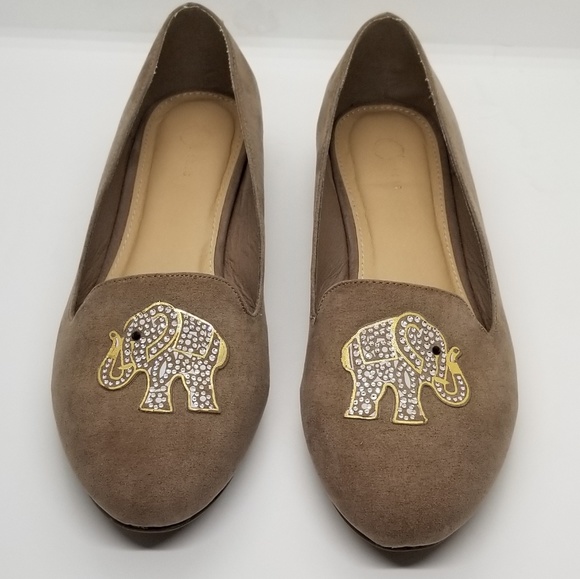 C EST 1946 brown embellished  flats - Picture 4 of 5